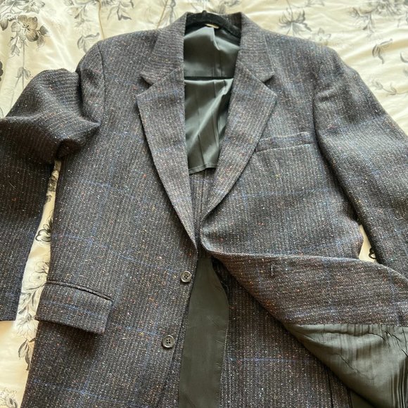 Men's Glen Plaid Wool Blazer - Picture 2 of 7